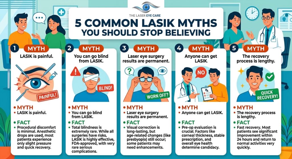 LASIK myths and facts about laser eye surgery